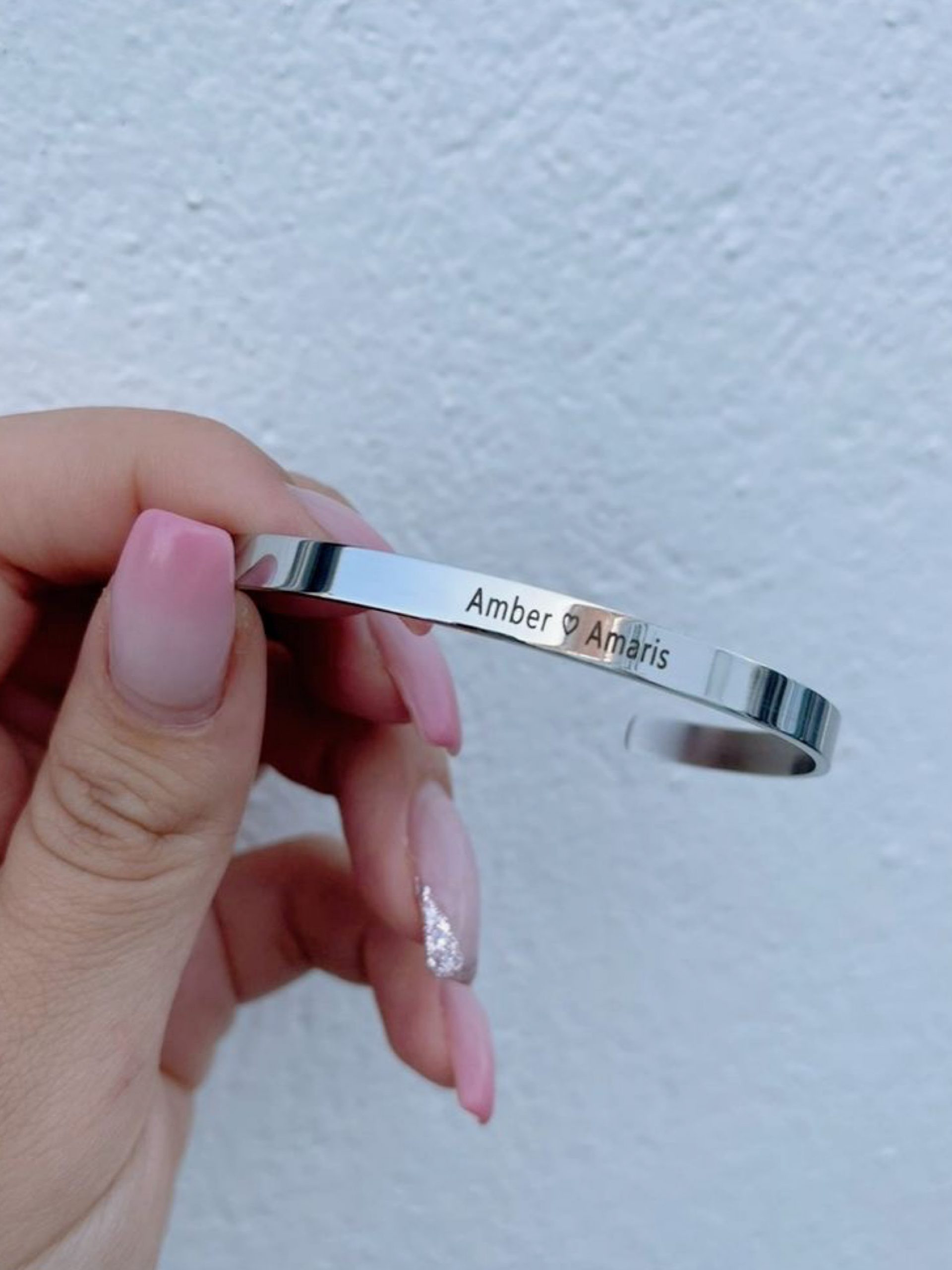 Aurolaco Customized Nameplate Name Bracelet Personalized Custom Cuff Bangles  Women Men Rose Gold Stainless Steel Jewelry Gifts - Customized Bangles -  AliExpress