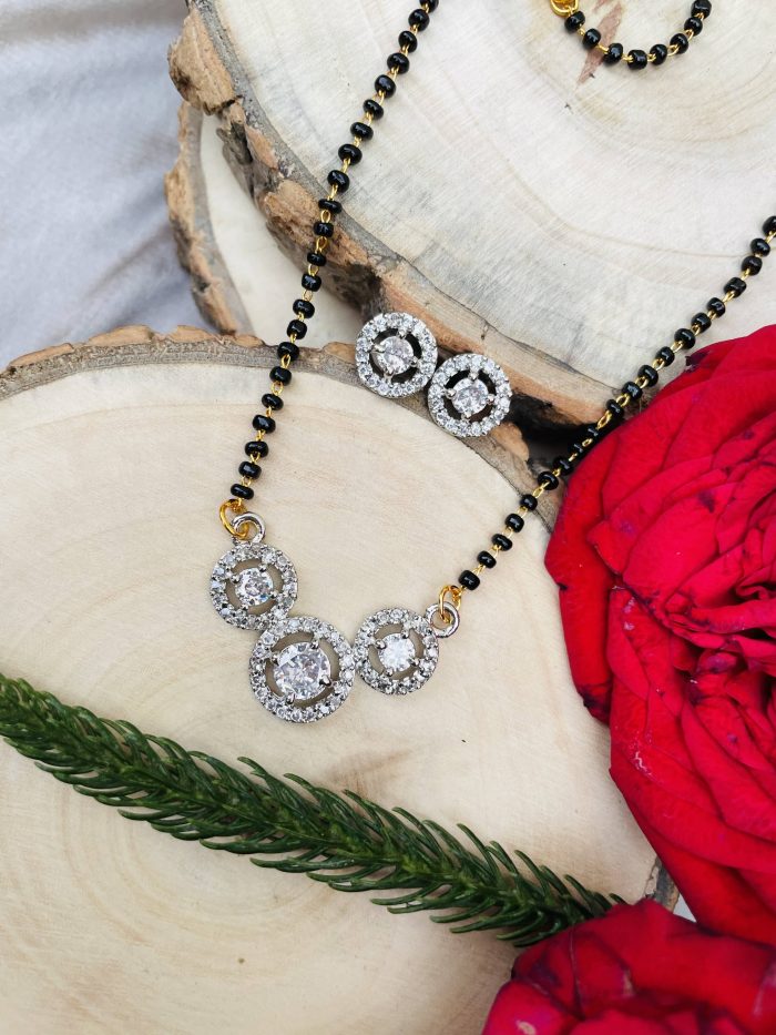 Circle American Diamond Mangalsutra - Image 1