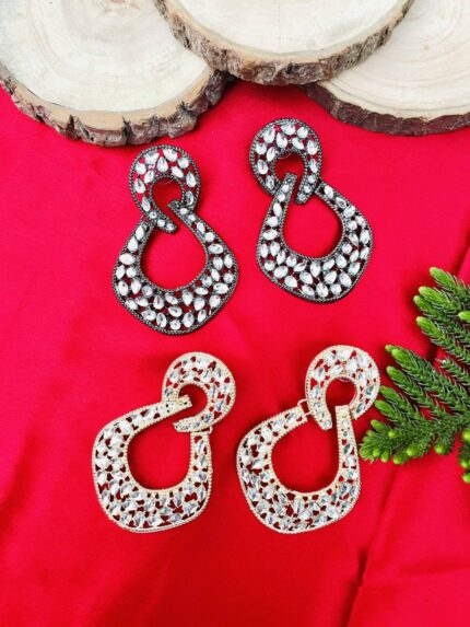 Lopa earrings (gold,black)