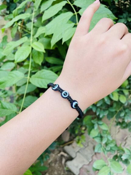 Three evil eye bracelet