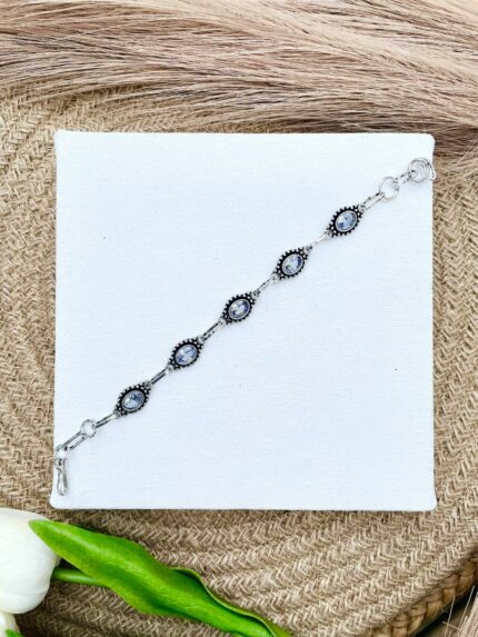 Brass stone bracelet