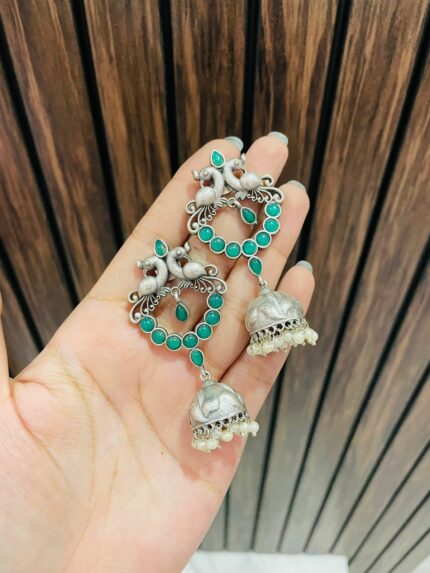 2 mayur brass earrings