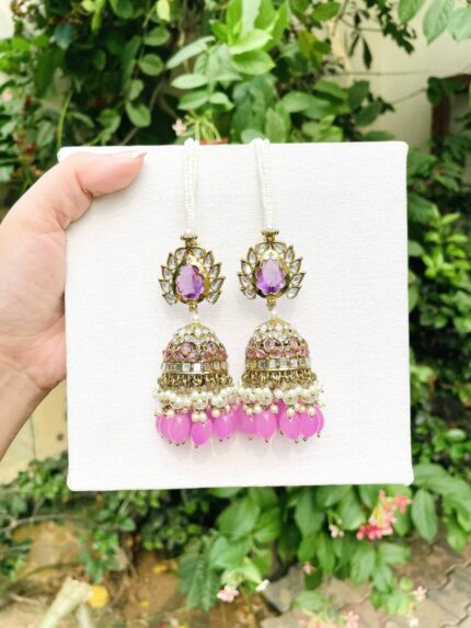 Rangeli jhumka lavender
