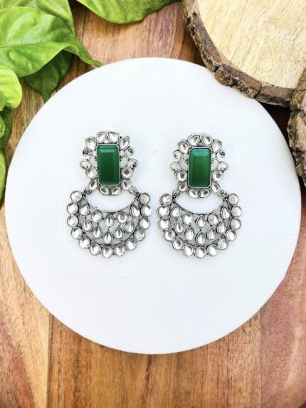Duglal Brass earrings Green