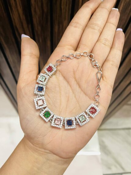 Square multi ad bracelet