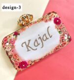 Embroidery print name clutch - Image 4