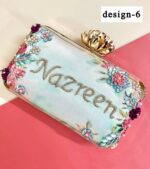 Embroidery print name clutch - Image 8