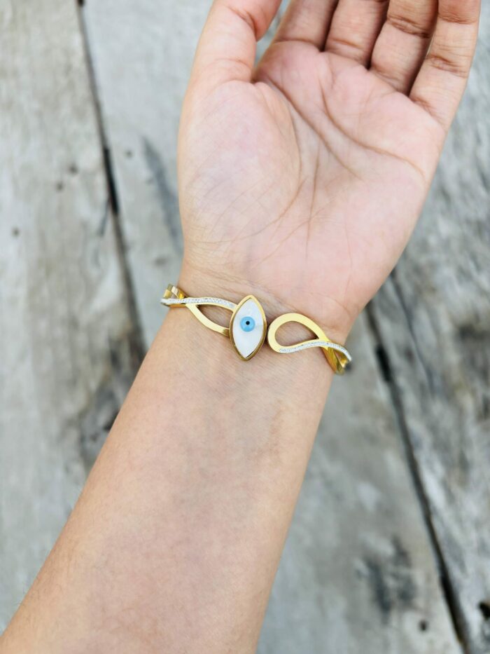 Evil eye Gold plating bracelet Anti tarnish - Image 1