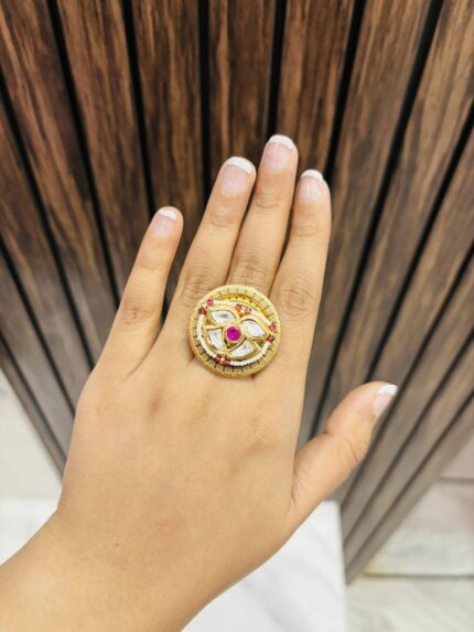 Polki kundan Circle Ring