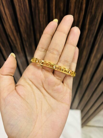 Roman number Gold plating bracelet Anti tarnish