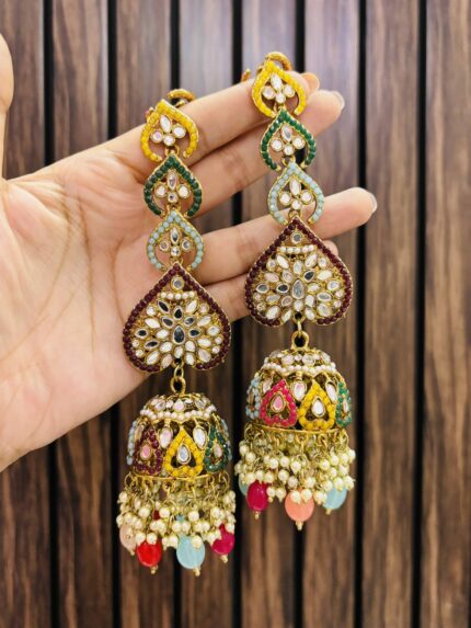 Multi mirror jhumka