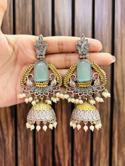 Arch brass earrings Mint
