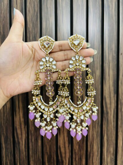 Vishi long earrings lavender pink
