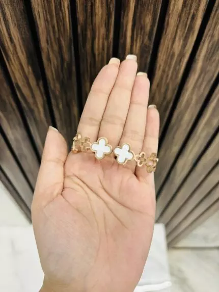 White Lv anti tarnish bracelet
