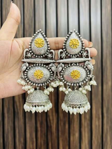 Purva brass jhumka