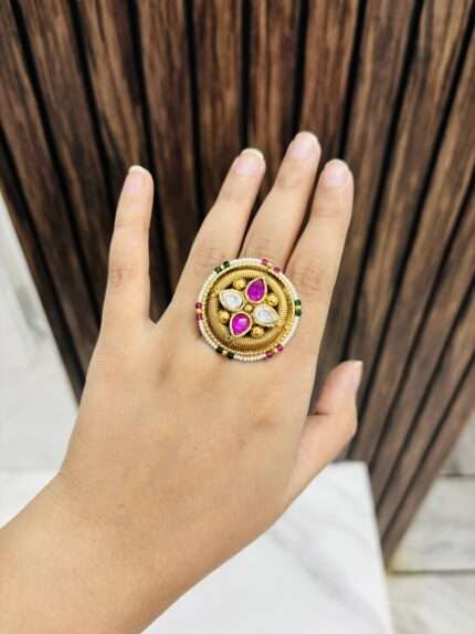 Polki kundan Circle Ring