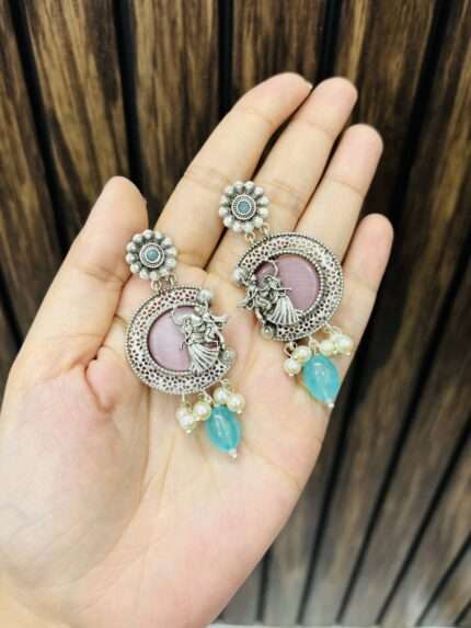 Doli barat brass earrings pink
