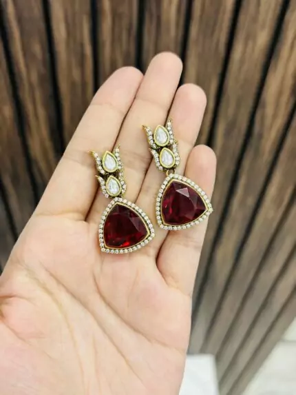 Ad polki earrings Ruby
