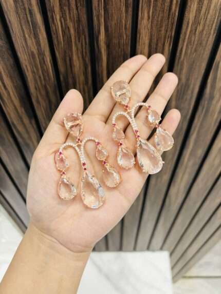 3 Drop ad earrings rosegold