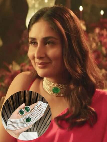Kareena kapoor pearl with ad necklace
