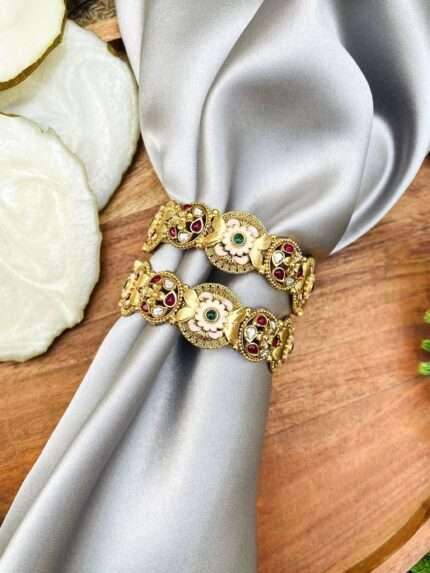 Gold a like kade flower pattern pair