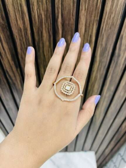 2 finger ad polki ring