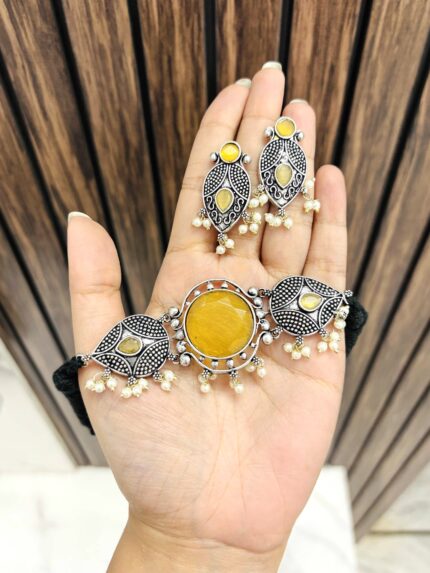 Anchal brass Choker yellow