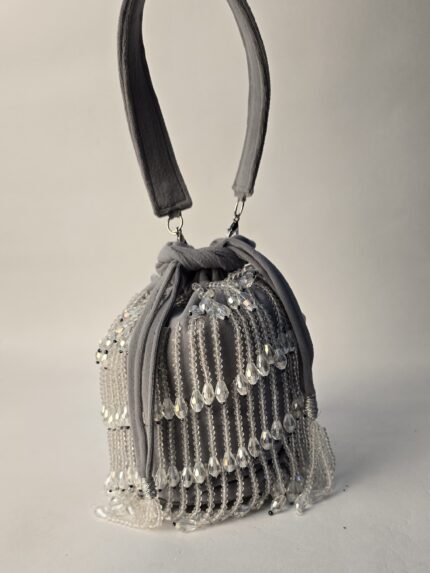 Grey Crystal potli
