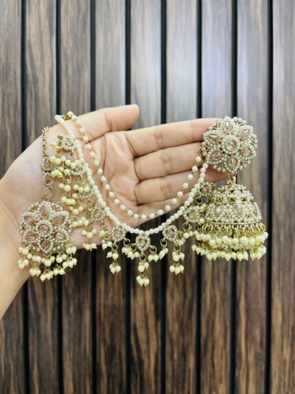 Deepanjali jhumka with Sahara chain