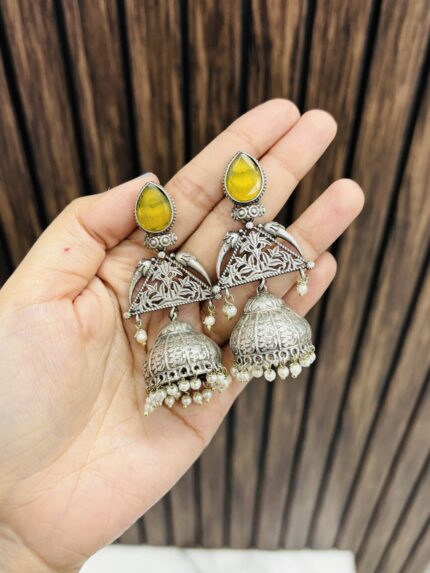 Sukh brass jhumka Yellow