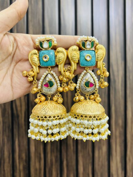 Nisha brass jhumka