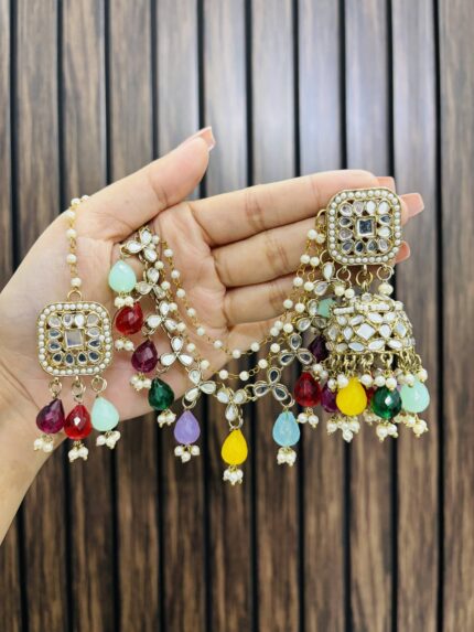Jhumka with mangtika Multi