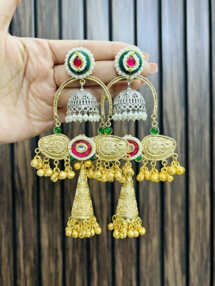 Cone brass earrings