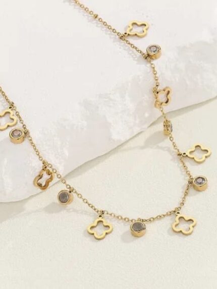 Flower Charm anti tarnish necklace