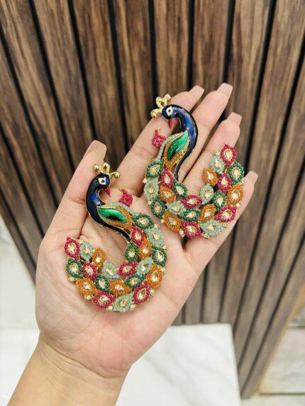 Peacock earrings