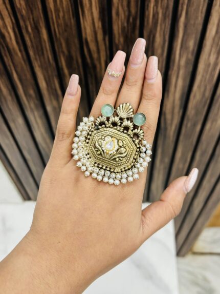 Silver brass ring Mint