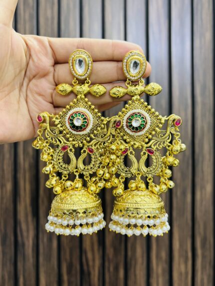 Alisha Golden brass jhumka