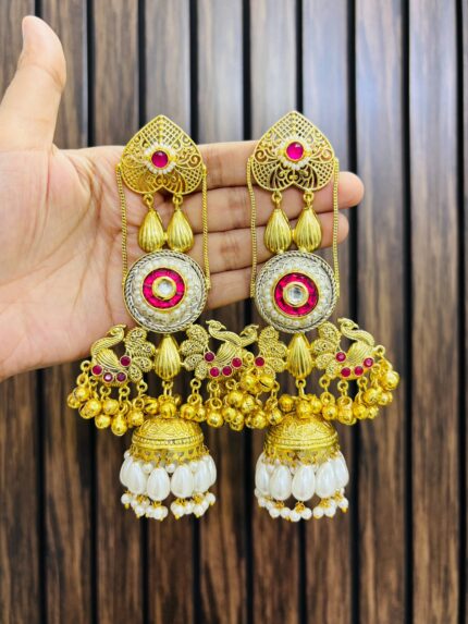 Sushma brass earrings