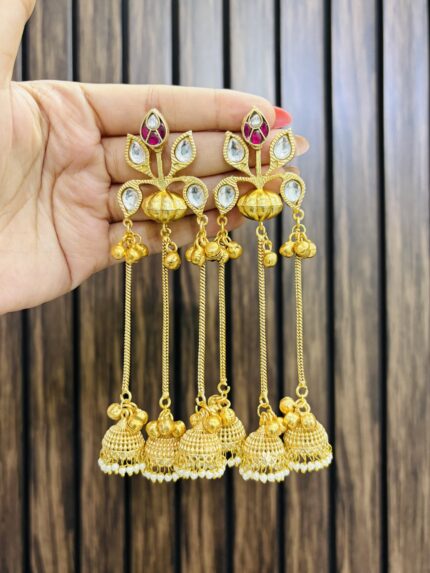 Divya brass earrings